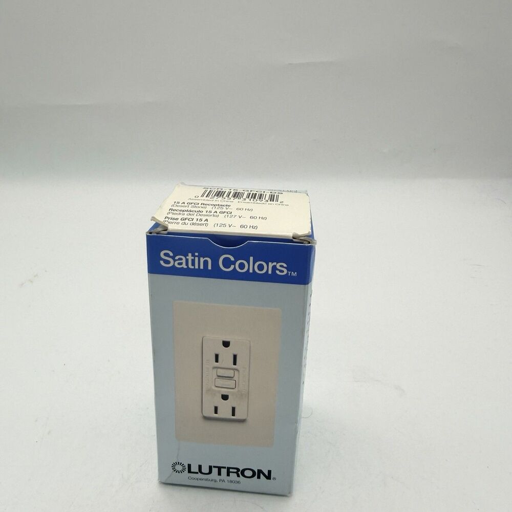Lutron Satin Colors SCR-15-GFCI-DS 15A GFCI Receptacle Desert Stone